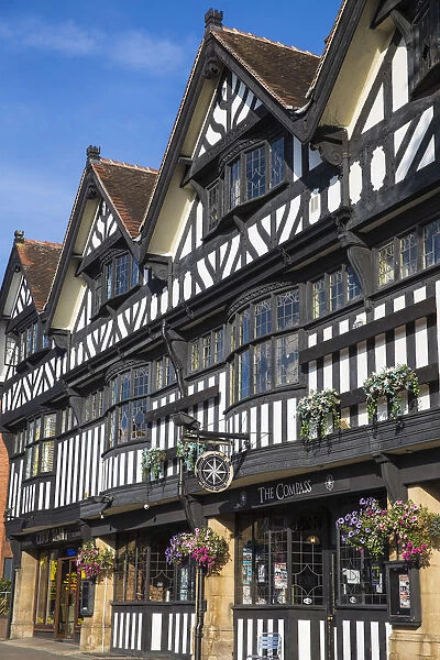 United Kingdom, England, Cheshire, Chester, Tudor buildings in city center