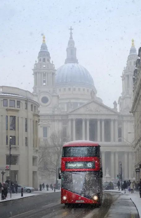 Framed Print : United Kingdom, England, London, view of a red London bus in front of St Paulas cathedral Framed Print : United Kingdom, England, London, view of a red London bus in front of St Paulas cathedral