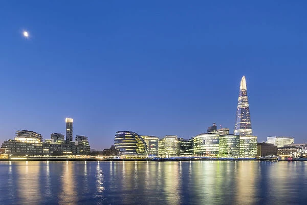 United Kingdom, England, London. London skyline, modern buildings on the south bank