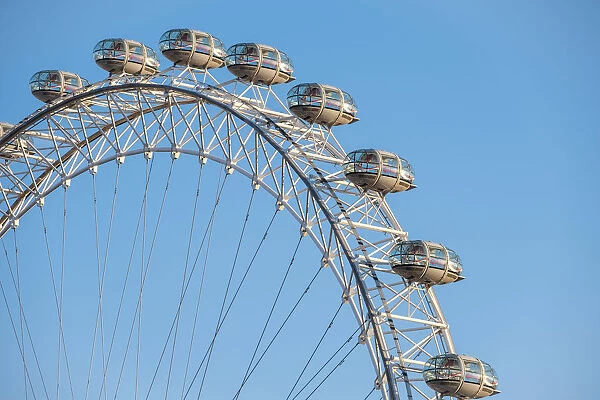 United Kingdom, England, London. London Eye observation wheel