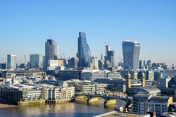 United Kingdom, England, London. London Skyline, modern buildings in Central London