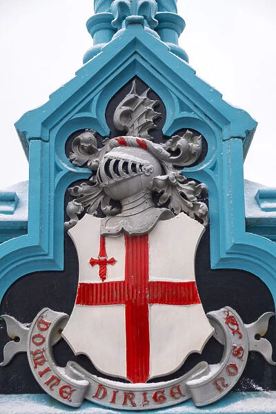 United Kingdom, England, London, the coat of arms of the City of London financial