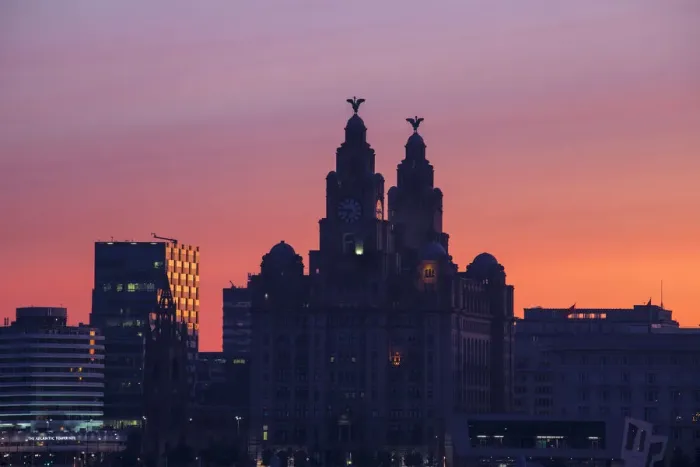Framed Print : United Kingdom, England, Merseyside, Liverpool, View of The Royal Liver Building