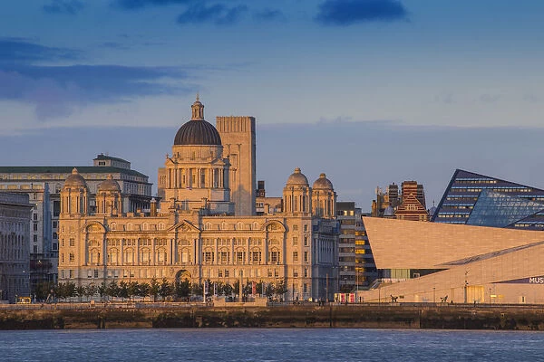 United Kingdom, England, Merseyside, Liverpool, View of The Port of Liverpool Building