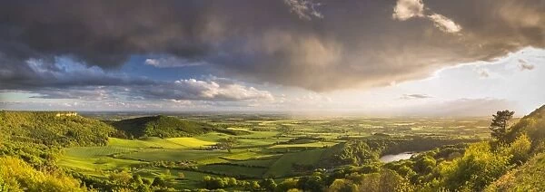United Kingdom, England, North Yorkshire. A clearing storm over Sutton Bank