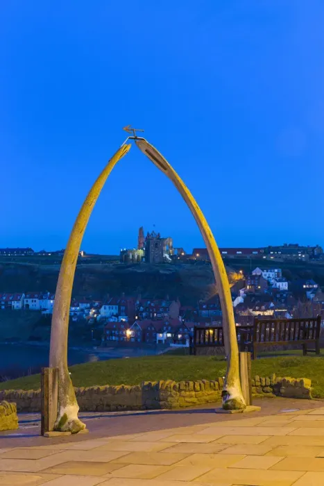Framed Print : United Kingdom, England, North Yorkshire, Whitby. The Whale Bone Arch