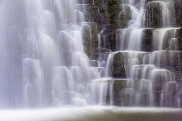 United Kingdom, England, North Yorkshire, Whitby, Sneaton Forest. Falling Foss Waterfall