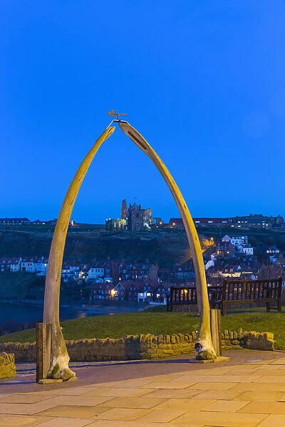 United Kingdom, England, North Yorkshire, Whitby. The Whale Bone Arch