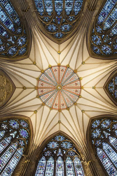 United Kingdom, England, North Yorkshire, York. The Chapter House at York Minster