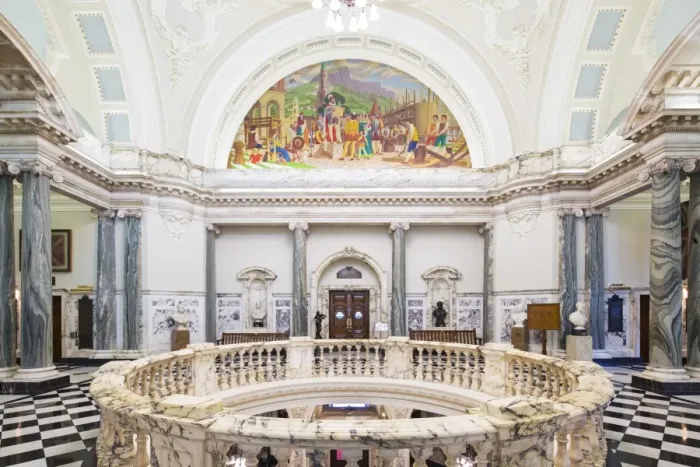 Framed Print : United Kingdom, Northern Ireland, County Antrim, Belfast. The interior of City Hall Framed Print : United Kingdom, Northern Ireland, County Antrim, Belfast. The interior of City Hall