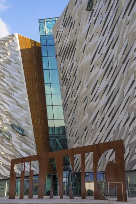 Framed Print : United Kingdom, Northern Ireland, Belfast, View of the Titanic Belfast museum