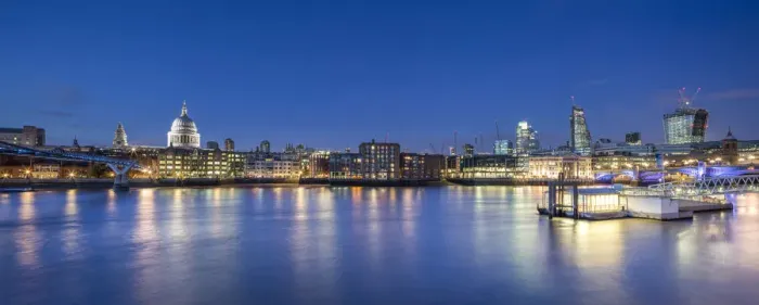 Framed Print : United Kingdom, UK, England, View of skyline with Saint Pauls Cathedral and the City Framed Print : United Kingdom, UK, England, View of skyline with Saint Pauls Cathedral and the City