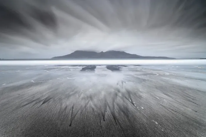 Framed Print : United Kingdom, UK, Scotland, Highlands, Eigg Island, A Storm approaching on Laig Bay Framed Print : United Kingdom, UK, Scotland, Highlands, Eigg Island, A Storm approaching on Laig Bay