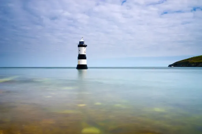 Framed Print : United Kingdom, Wales, Gwynedd, Anglesey, Penmon Lighthouse or Trwyn Du Lighthouse