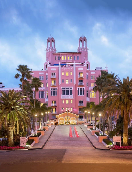United States, Florida, St Pete Beach, Gulf Of Mexico, Don CeSar Hotel, Pink Palace