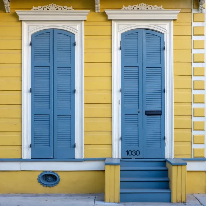 Framed Print : United States, Louisiana, New Orleans. Colorful doors and windows in the French Quarter Framed Print : United States, Louisiana, New Orleans. Colorful doors and windows in the French Quarter
