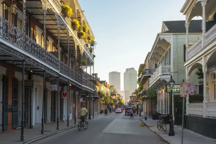 Framed Print : United States, Louisiana, New Orleans. Buildings on Royal Street in the French Quarter