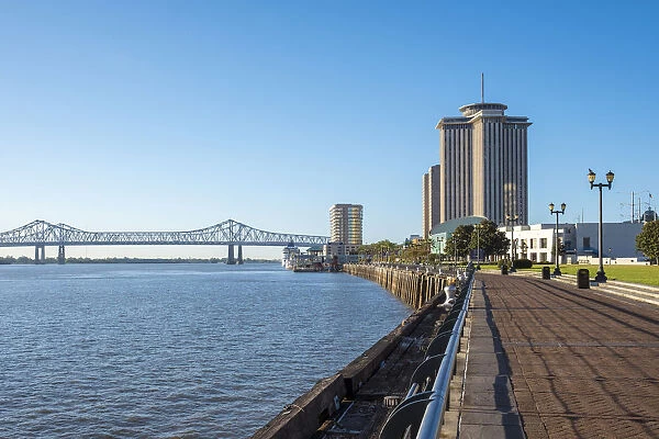 United States, Louisiana, New Orleans. Riverwalk along the Mississippi River, Woldenberg
