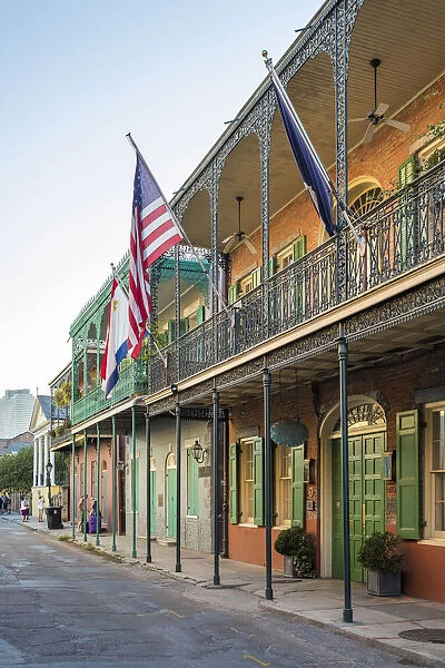 United States, Louisiana, New Orleans. Buildings on Chartres Street in the French Quarter
