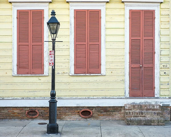 United States, Louisiana, New Orleans. Colorful doors and windows in the French Quarter