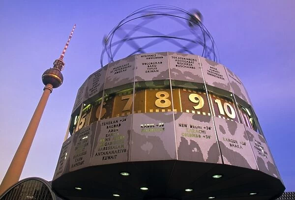 Universal clock, Alexanderplatz, Berlin, Germany