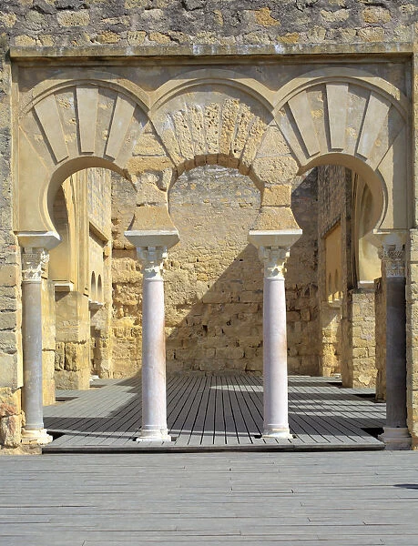 Upper basilical hall (Dar al-Jund), Medina Azahara, Cordoba, Andalusia, Spain