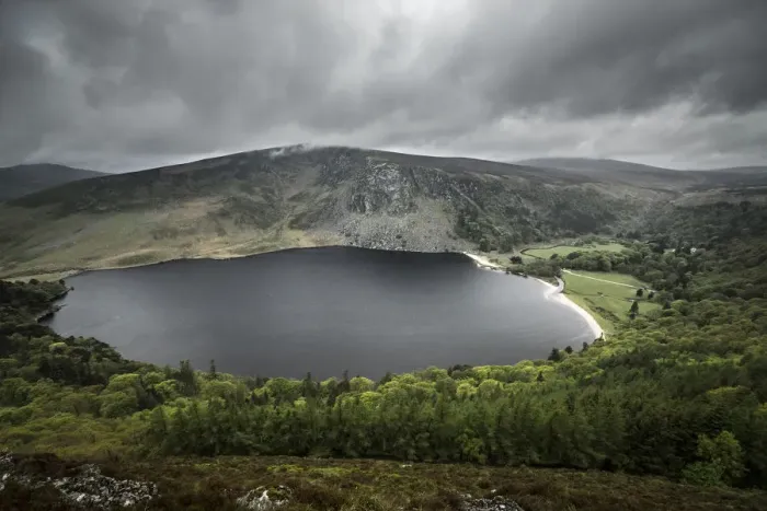 Framed Print : Upper Lake in Wicklow Mountains National Park. Glendalough, Co. Wicklow, Leinster, Ireland Framed Print : Upper Lake in Wicklow Mountains National Park. Glendalough, Co. Wicklow, Leinster, Ireland