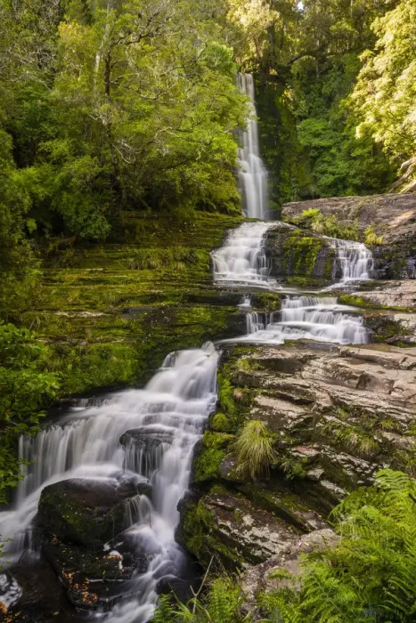 Framed Print : Upper McLean Falls in Catlins Forest Park, The Catlins, Otago Region, South Island Framed Print : Upper McLean Falls in Catlins Forest Park, The Catlins, Otago Region, South Island