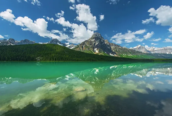Framed Print : Upper Waterfowl Lake with Mt. Chephren in centre, Howse Peal (left of centre) and Epaulette Mountan and Kauffman Peaks to right of centre respectively. Banff National Park, Alberta, Canada Framed Print : Upper Waterfowl Lake with Mt. Chephren in centre, Howse Peal (left of centre) and Epaulette Mountan and Kauffman Peaks to right of centre respectively. Banff National Park, Alberta, Canada