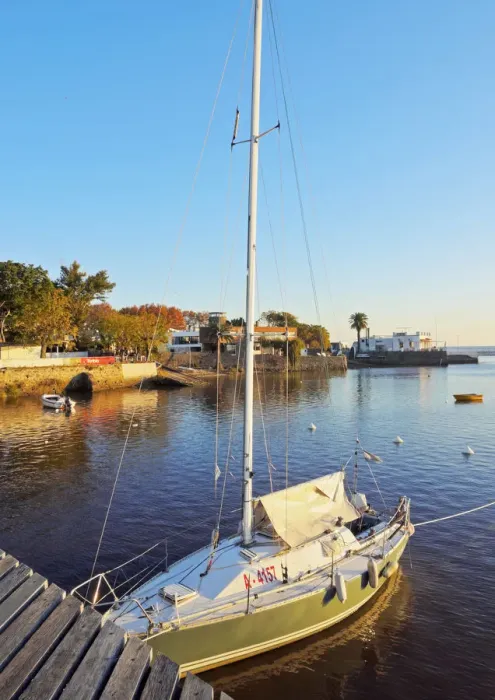 Framed Print : Uruguay, Colonia Department, Colonia del Sacramento, View from the Wharf in the historic Framed Print : Uruguay, Colonia Department, Colonia del Sacramento, View from the Wharf in the historic