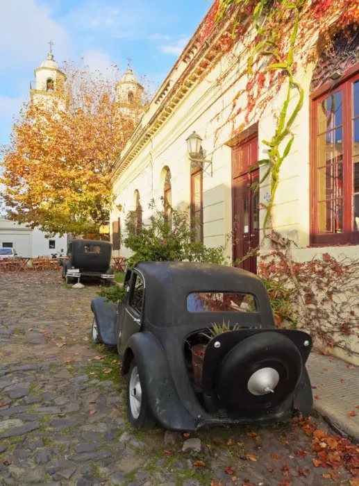 Framed Print : Uruguay, Colonia Department, Colonia del Sacramento, Vintage cars on the cobblestone Framed Print : Uruguay, Colonia Department, Colonia del Sacramento, Vintage cars on the cobblestone