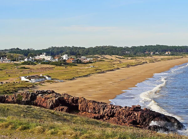 Uruguay, Maldonado Department, Punta Ballena, View towards Punta del Este