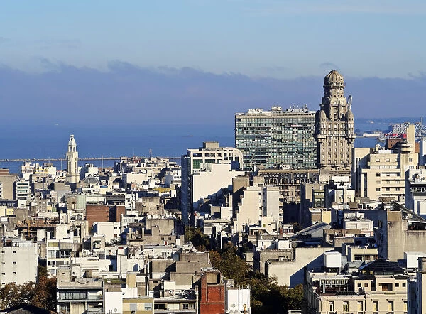 Uruguay, Montevideo, Cityscape viewed from the City Hall(Intendencia de Montevideo)