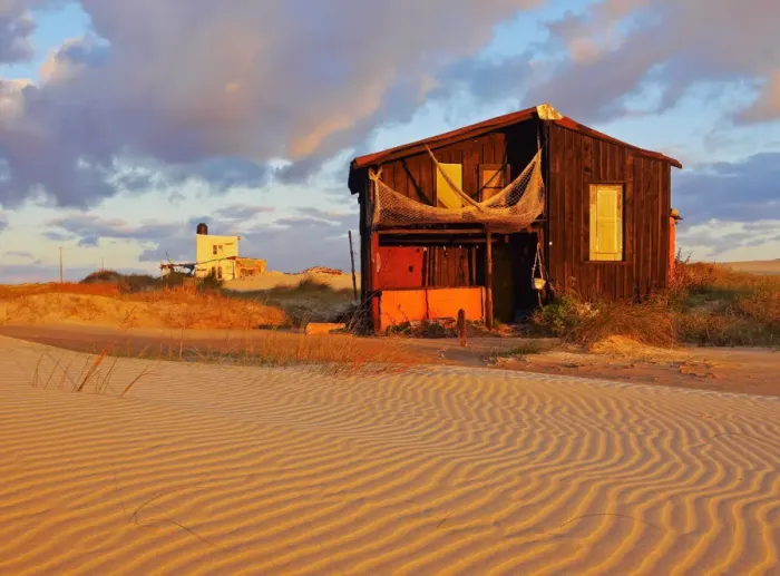Framed Print : Uruguay, Rocha Department, Cabo Polonio, Sunrise at dunes Framed Print : Uruguay, Rocha Department, Cabo Polonio, Sunrise at dunes