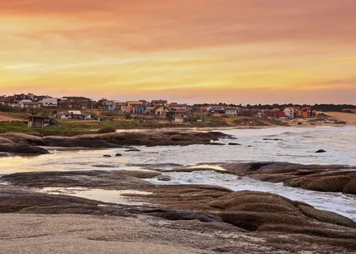 Framed Print : Uruguay, Rocha Department, Sunset over Punta del Diablo Framed Print : Uruguay, Rocha Department, Sunset over Punta del Diablo