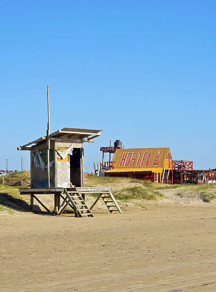 Uruguay, Rocha Department, View of the beach in Cabo Polonio