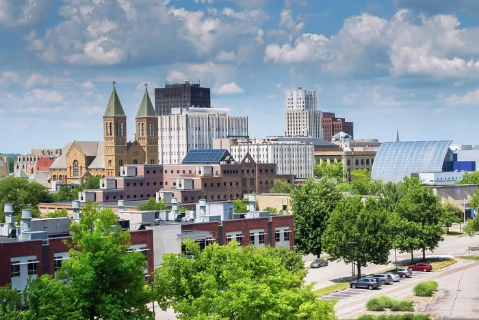 Framed Print : USA, Akron, Ohio, Downtown Skyline Framed Print : USA, Akron, Ohio, Downtown Skyline