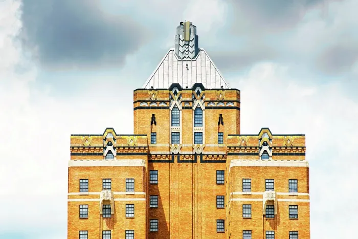 Framed Print : USA, Akron, Ohio, YMCA Building, Art Deco Building Constructed In the Early 1930s, National Register Of Historic Places Framed Print : USA, Akron, Ohio, YMCA Building, Art Deco Building Constructed In the Early 1930s, National Register Of Historic Places