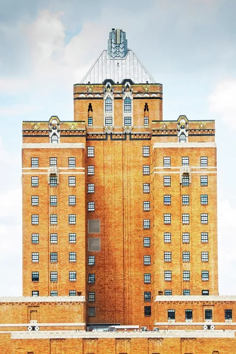 Framed Print : USA, Akron, Ohio, YMCA Building, Art Deco Building Constructed In the Early 1930s, National Register Of Historic Places Framed Print : USA, Akron, Ohio, YMCA Building, Art Deco Building Constructed In the Early 1930s, National Register Of Historic Places