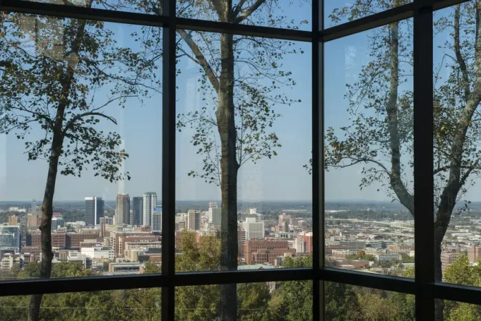 Framed Print : USA, Alabama, Birmingham, Vulcan park, view from Vulcan park to downtown Birmingham Framed Print : USA, Alabama, Birmingham, Vulcan park, view from Vulcan park to downtown Birmingham
