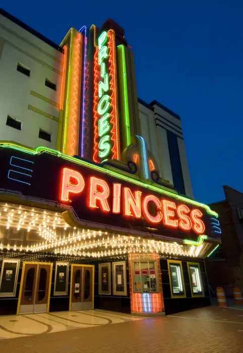 Framed Print : USA, Alabama, Decatur, Dusk, Princess Theatre, Silent Film and Vaudeville Playhouse Framed Print : USA, Alabama, Decatur, Dusk, Princess Theatre, Silent Film and Vaudeville Playhouse