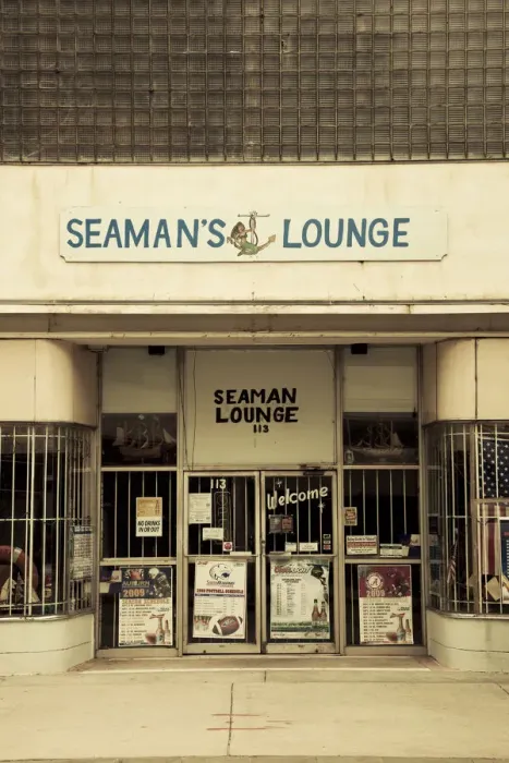 Framed Print : USA, Alabama, Mobile, Dauphin Street, Seamans Lounge Bar