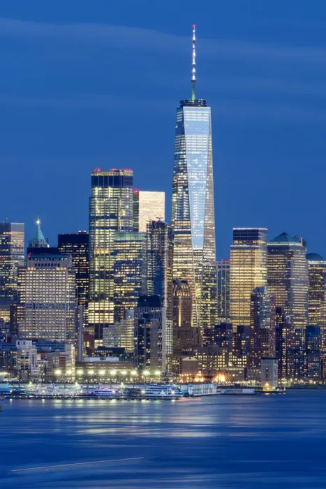 Framed Print : USA, American, New York, Manhattan, Hudson River, One World tower Framed Print : USA, American, New York, Manhattan, Hudson River, One World tower