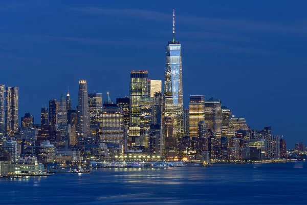 USA, American, New York, Manhattan, Hudson River, One World Trade Center