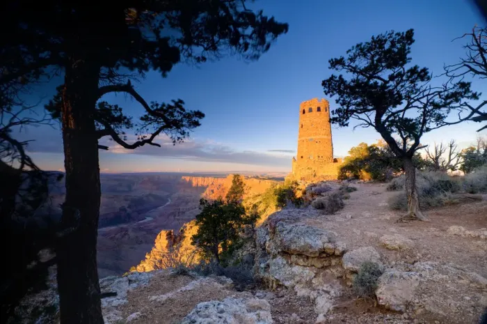 Framed Print : USA, Arizona, Grand Canyon, Desert View Watchtower Framed Print : USA, Arizona, Grand Canyon, Desert View Watchtower
