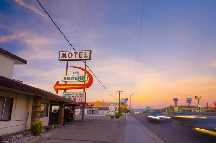 Framed Print : USA, Arizona, Kingman, Route 66, Route 66 Motel Framed Print : USA, Arizona, Kingman, Route 66, Route 66 Motel