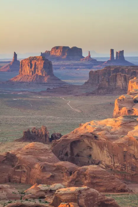 Framed Print : USA, Arizona, View over Monument Valley from the top of Hunts Mesa