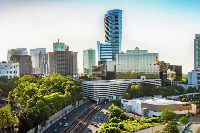 Framed Print : USA, Atlanta, Georgia, Buckhead, Uptown Commercial And Residential District, Fulton County Framed Print : USA, Atlanta, Georgia, Buckhead, Uptown Commercial And Residential District, Fulton County