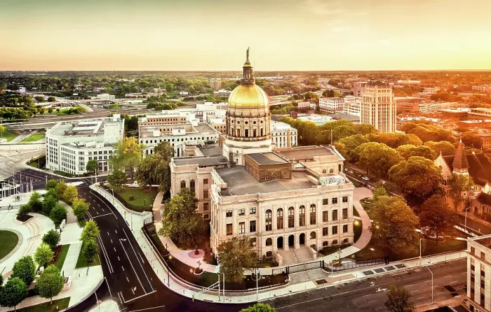Framed Print : USA, Atlanta, Georgia, State Capitol Building, State Government, Fulton County, Sunset Framed Print : USA, Atlanta, Georgia, State Capitol Building, State Government, Fulton County, Sunset