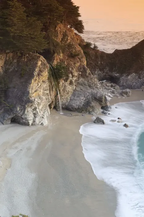 Framed Print : USA, California, Big Sur Pacific Coastline, Julia Pfeiffer Burns State Park, McWay Falls